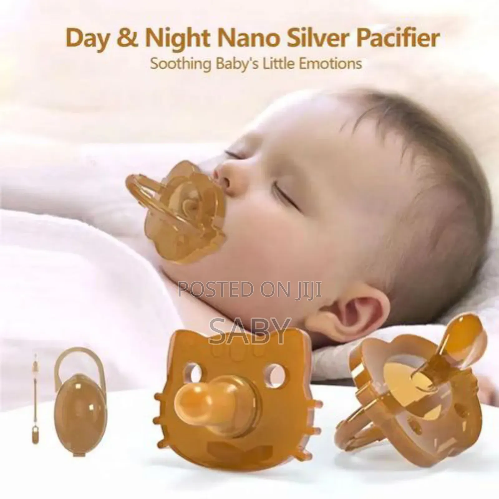 2pcs Silicone Baby Pacifier Set,