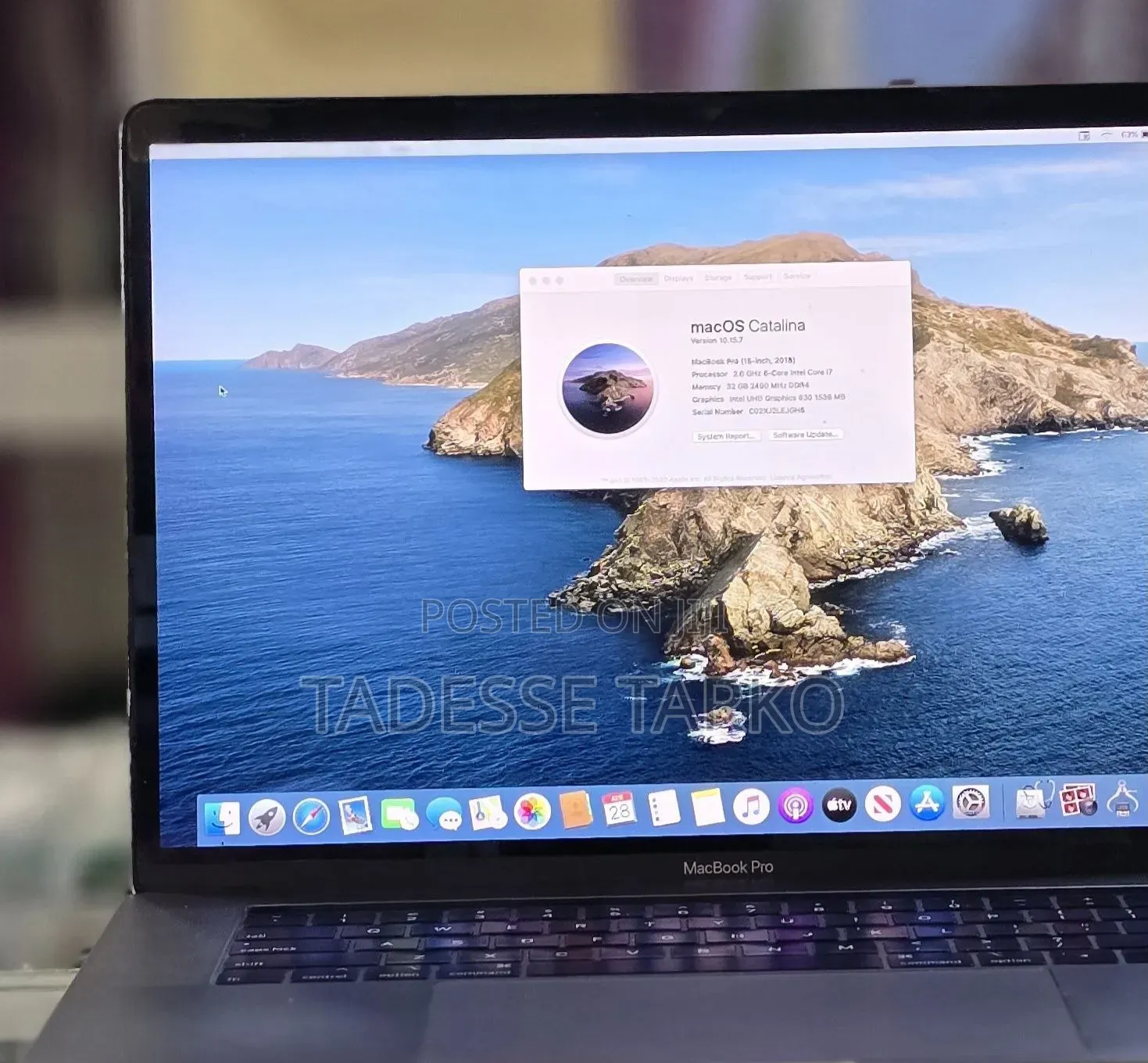 New Laptop Apple MacBook Pro 2018 32GB Intel Core i9 SSD 1T