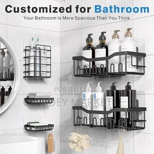 5pcs Stainless Steel Organizing Storage Rack.