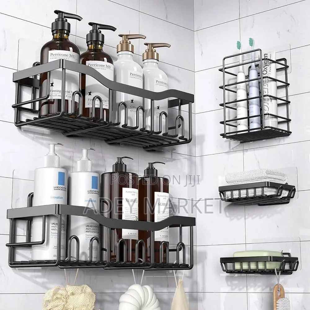 5pcs Stainless Steel Organizing Storage Rack.