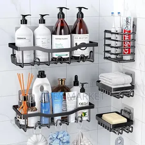 5pcs Stainless Steel Organizing Storage Rack.