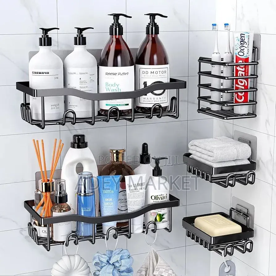 5pcs Stainless Steel Organizing Storage Rack.