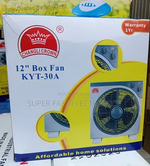 Changli Crown 12" Box Fan Compact Portable Cooling