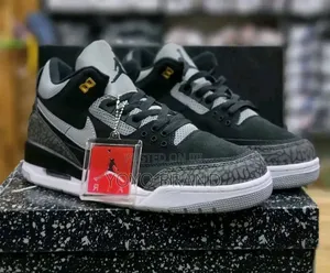 Nike Air Jordan 3 Retro Thinker "Black Cement"Unisex Fashion Shoes
