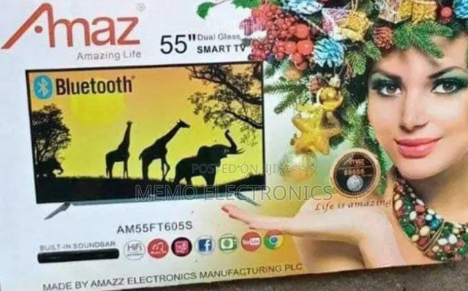 Amaz 55'' 2024 Tv 5 Year Warranty_ Free Delivery