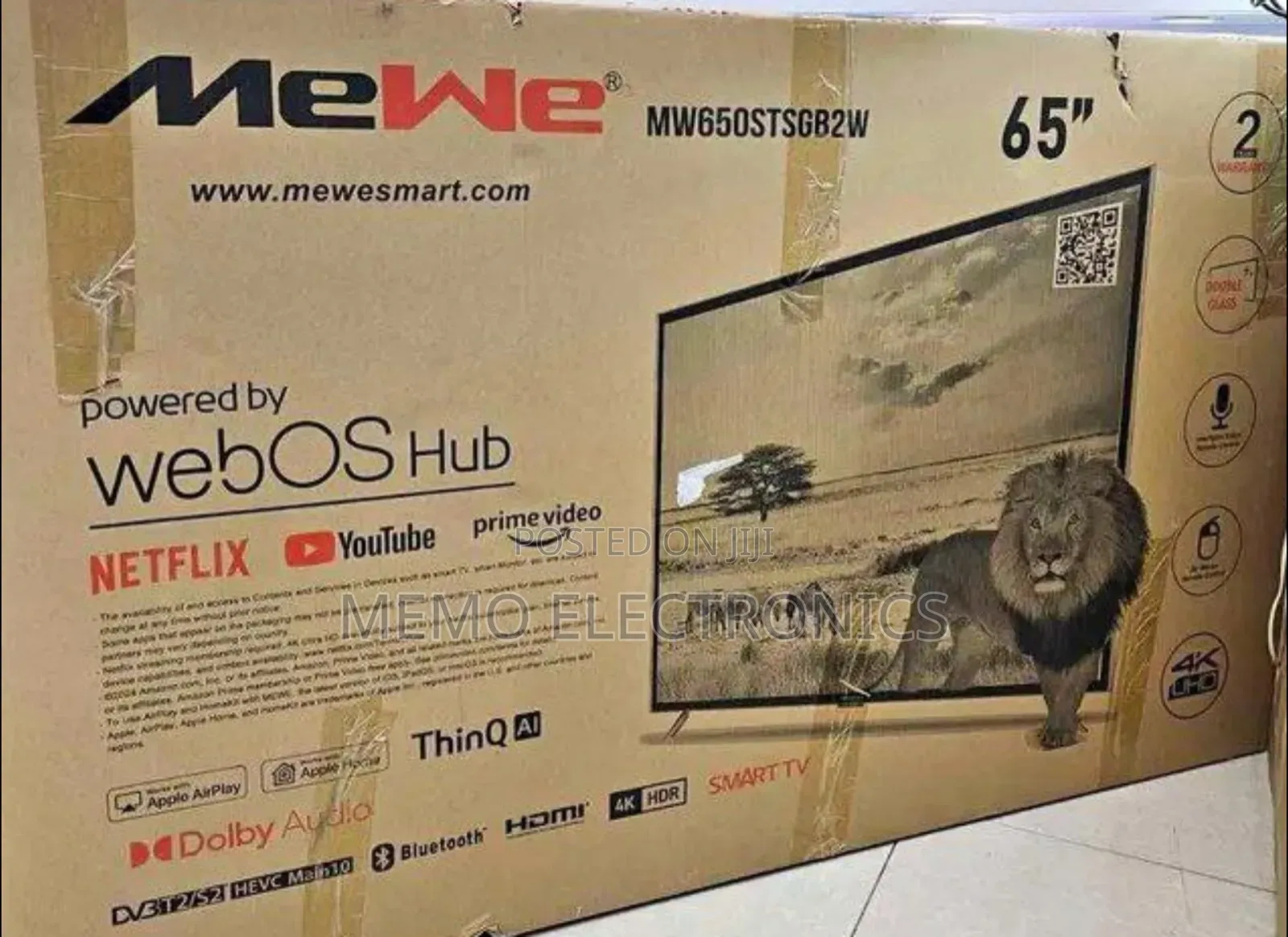 Mewe 65'' Webos Smart Tv New 2026 5 Year Warranty_free Delivery
