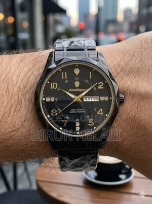 Poedagar 615 Luxury Business Quartz Watch With a Black Case