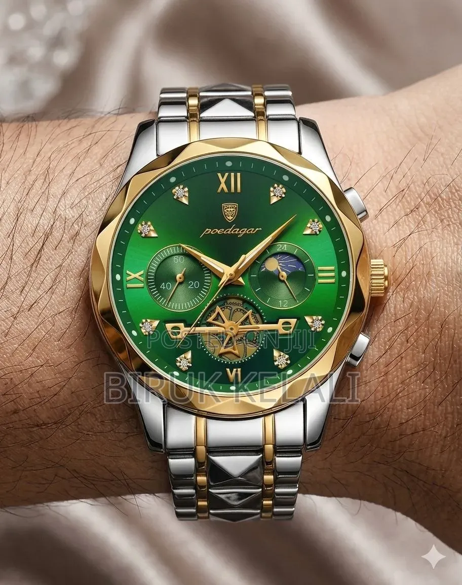 Poedagar 615 Luxury Business Quartz Watch With a Black Case