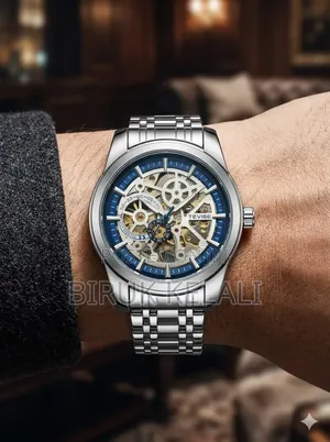 Tevise T867 Skeleton Wristwatch With a Stainless Steel