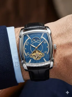 Aokulasic Aoku-005 Mechanical Watch Featuring a Tonneau-Shaped Silver