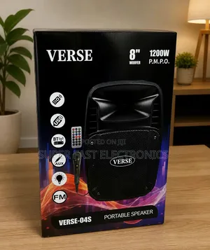 Verse Speakers Portable 8" Party Speaker 1200w P.M.P.O.