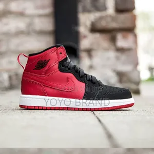 Nike Air Jordan 1 High Og Bg "Red Black"Multicolored Unisex Shoes