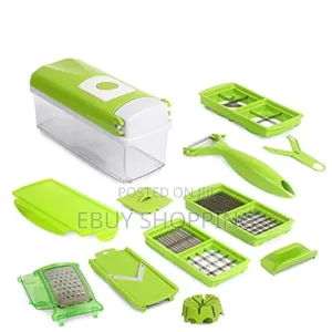 All-in-One 13-Piece Vegetable Chopper With Transparent Collection