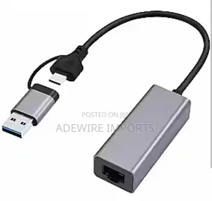 Type C/Usb to Lan Ethernet (Rj45) Adaptermbps With Vat