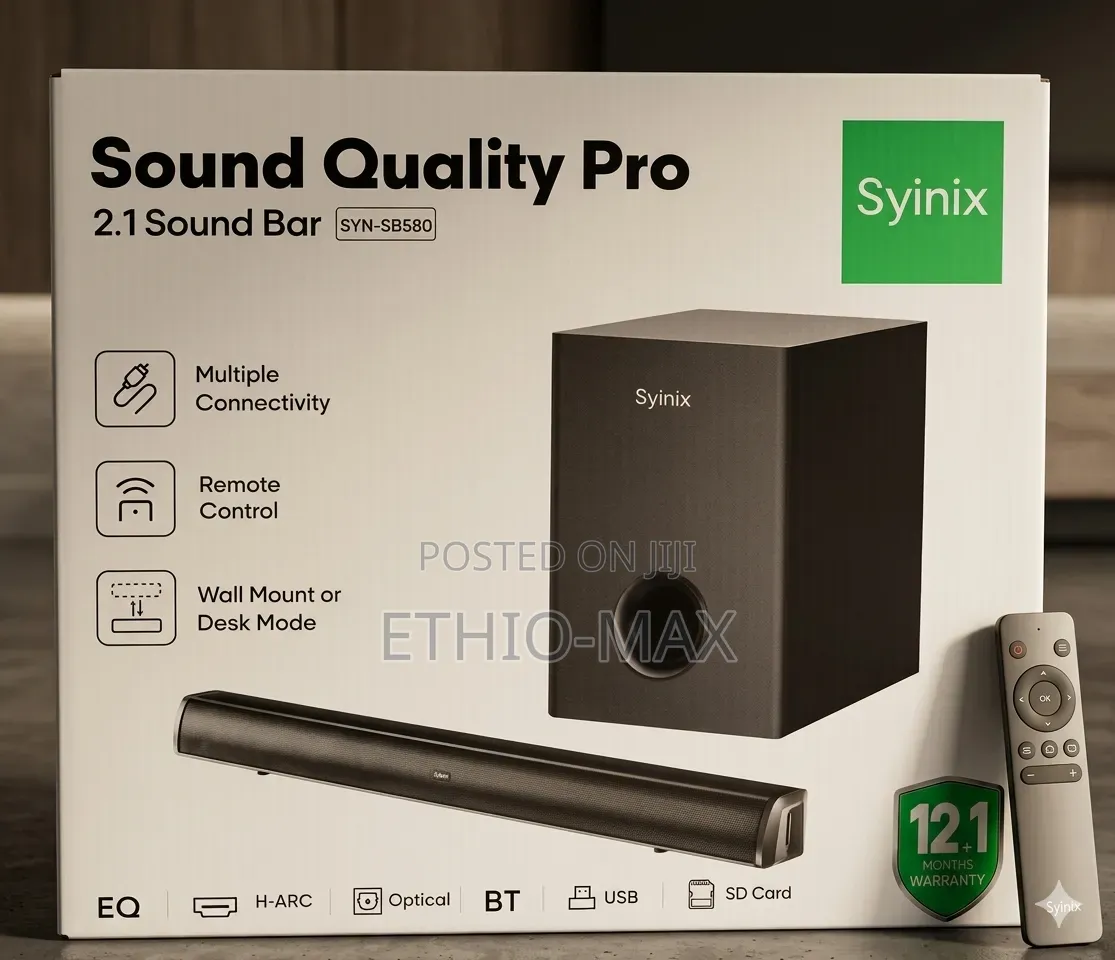 Syinix 120w Sound Bar – Quality Pro | 2-Year Warranty