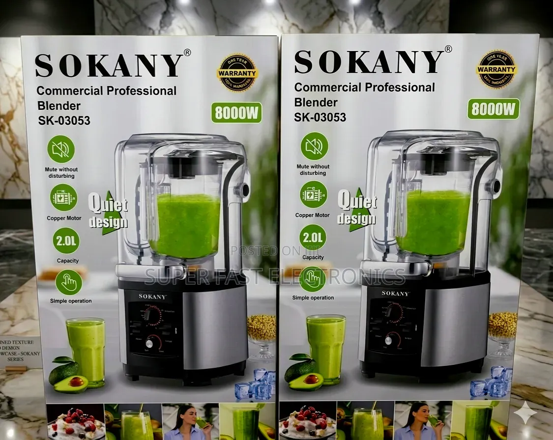 Sokany Juicer Commercial Professional Blender 8000w 2.0l Original
