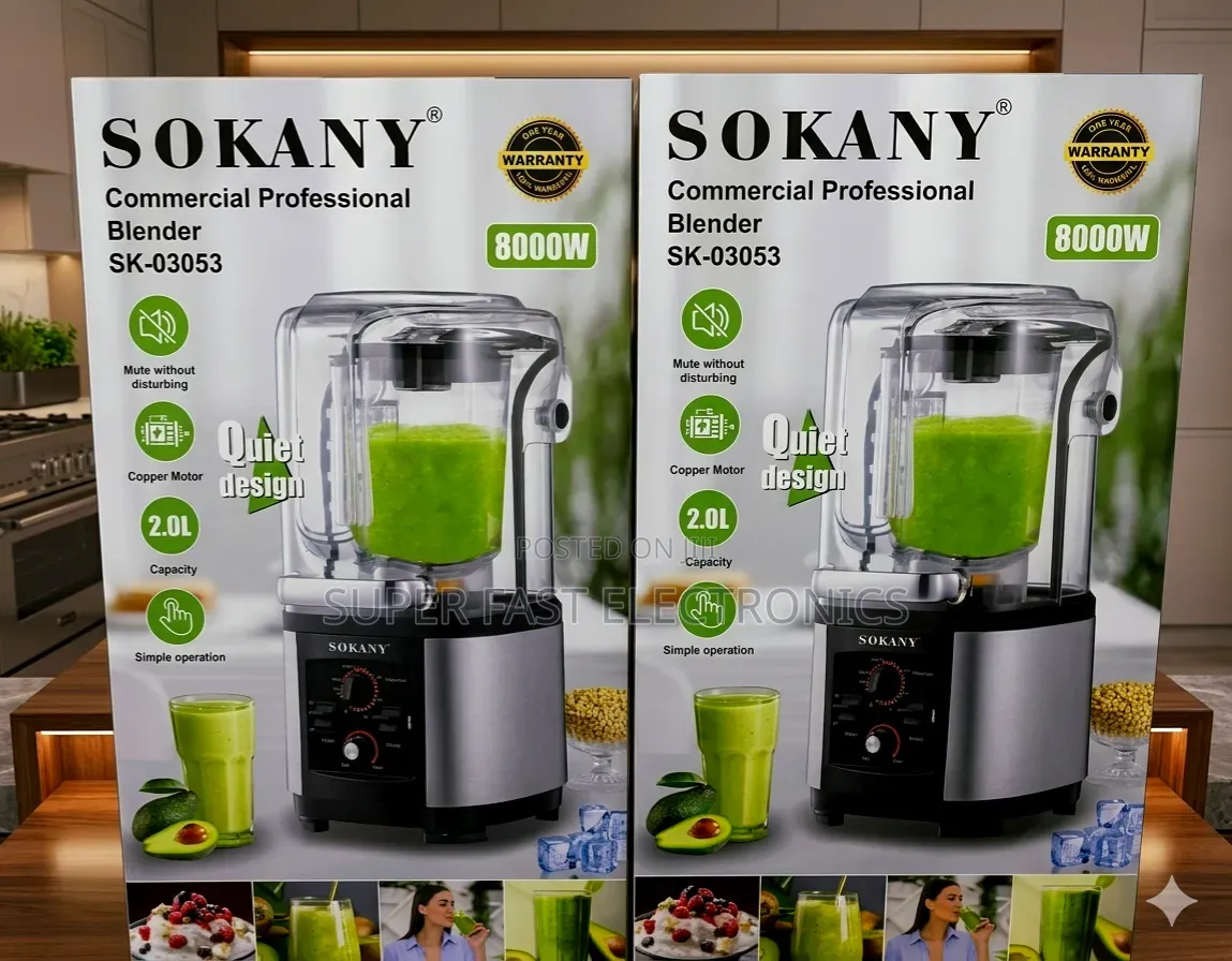 Sokany Juicer Commercial Professional Blender 8000w 2.0l Original