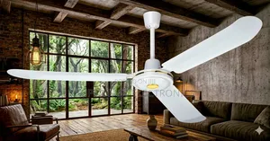 Crown Ceiling Fan – High-Airflow 3-Blade Design With Gold Accents