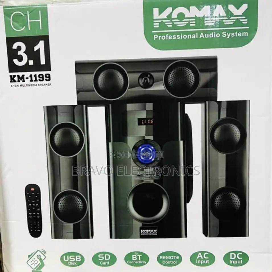 Komax 3 Speaker Multimedia System | Deep Bass Clear Sound