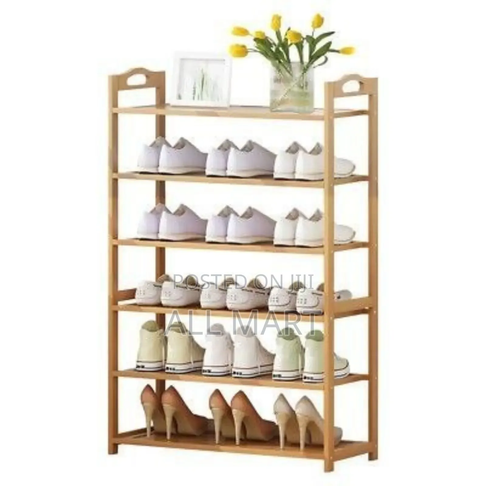 6 Layer Quality Wood Shoes Rack