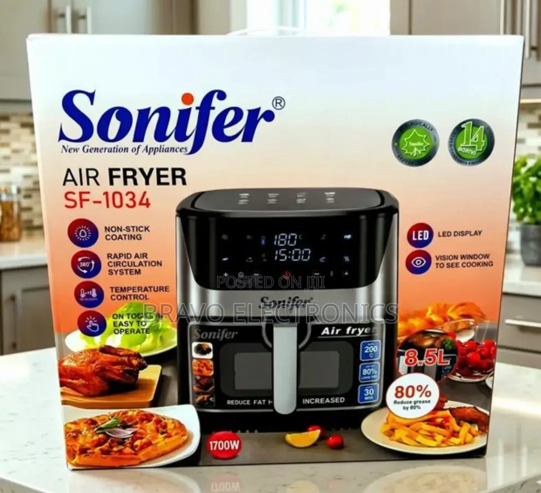 Sonifer 8.5l Air Fryer | 1700w | Digital Large Capacity Airfryer