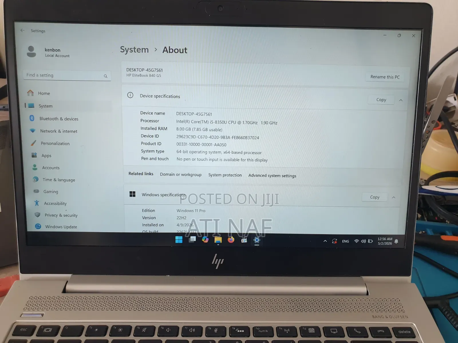 Laptop HP EliteBook 840 8GB Intel Core i5 SSD 512GB