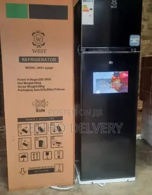 Refrigerator West Brand Double-Door Available in Black With a Top F
