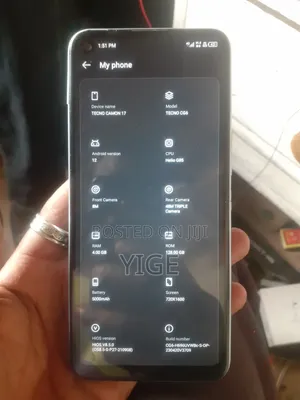 Tecno Camon 17 128 GB Silver