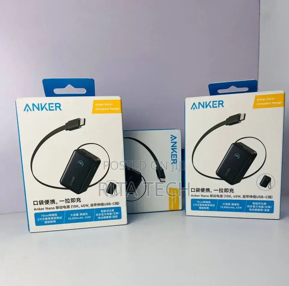 Anker Compact 45w Mini Power Bank 10000 Mah