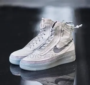Nike Air Force 1 Shell High Top Light Gray/Desert Sand Unisex Shoes