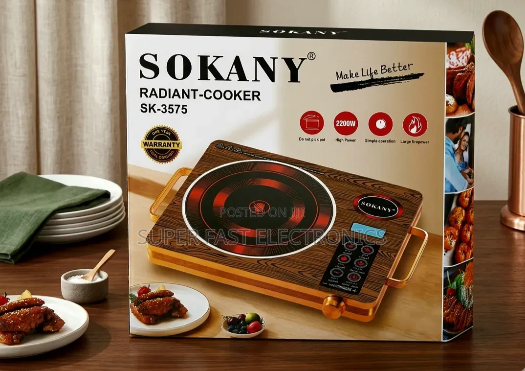 Sokany Radiant Cooker - 2200w Wood-Grain Infrared Burner