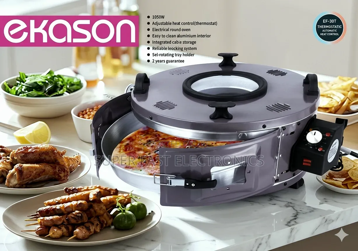 Ekason Round Oven Ef-30t Thermostatic Electric 3-In1