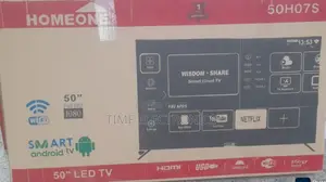 Home One 50'' New 2025 Smart Tv 10 Year Warranty_free Delivery
