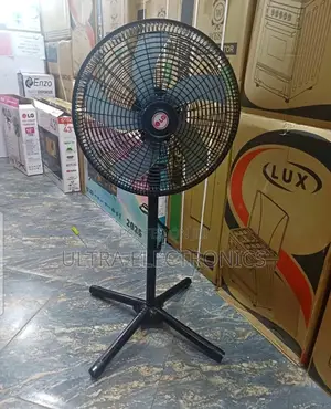Lg 18-Inch Standing Fan, Typically for Cooling Homes or Offices.