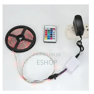 5m Party Led Strip Light - Flashing Patterns, Remote Control Adapter