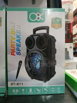 Party Box Speaker (Model Bt-611). Speaker Size: 6.5 Inches.