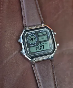 Casio Leather Strap Watch For Men