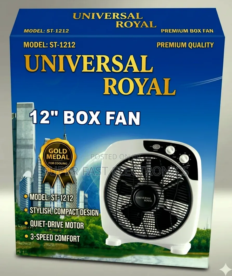 Universal Royal 12" Premium Portable Box Fan