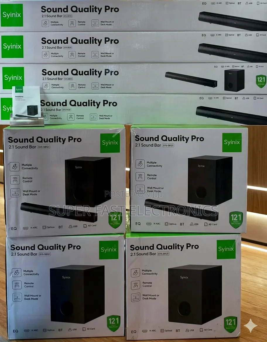 Syinix Sound Quality Pro 2.1 Channel Sound Bar System