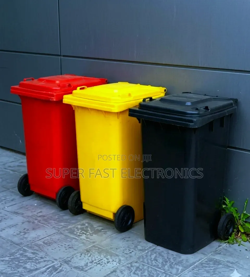 Garbage 100lheavy-Duty Outdoor Mobile Waste Bin With Wheels