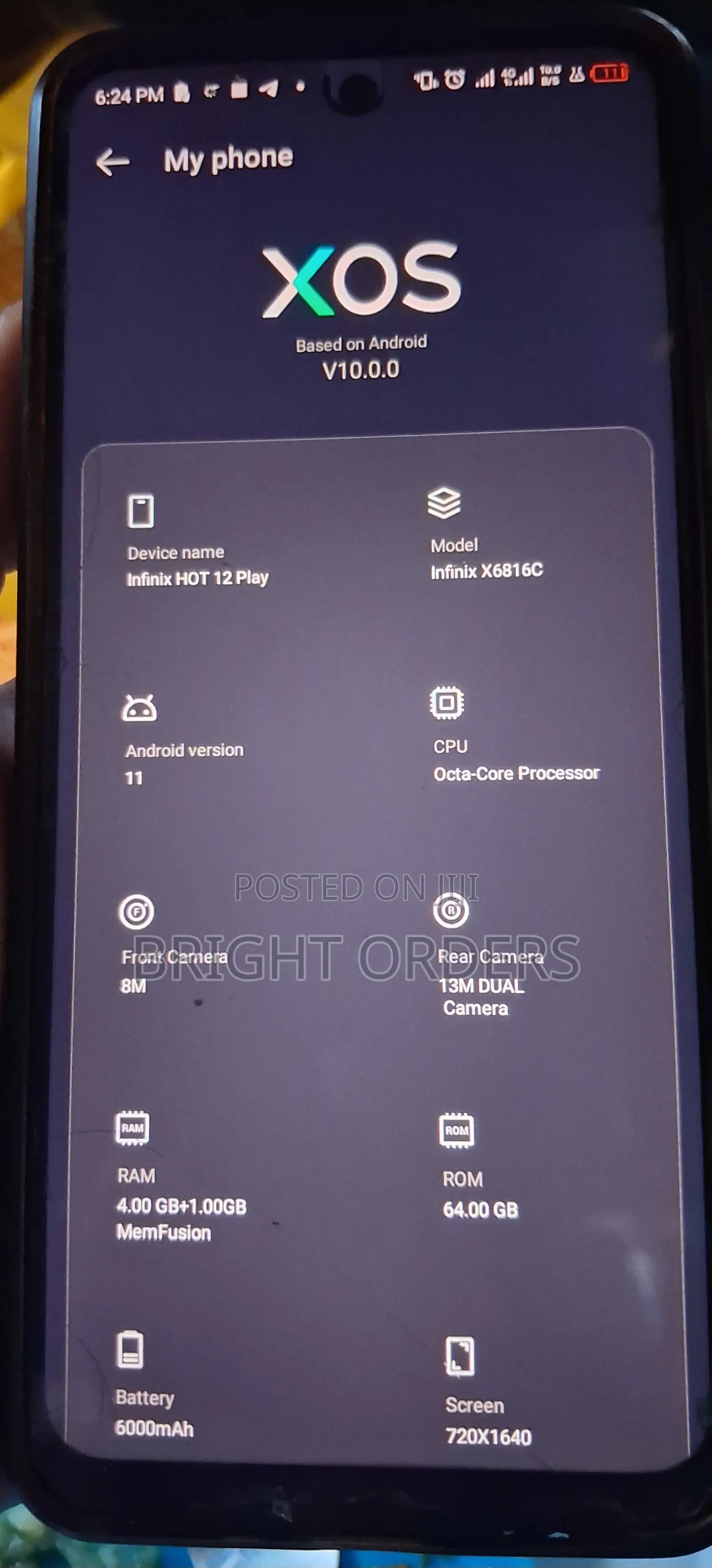 Infinix Hot 12 play 64 GB Blue