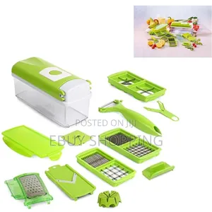 Versatile 13pcs Veggie Slicer and Chopper – Includes Peeler
