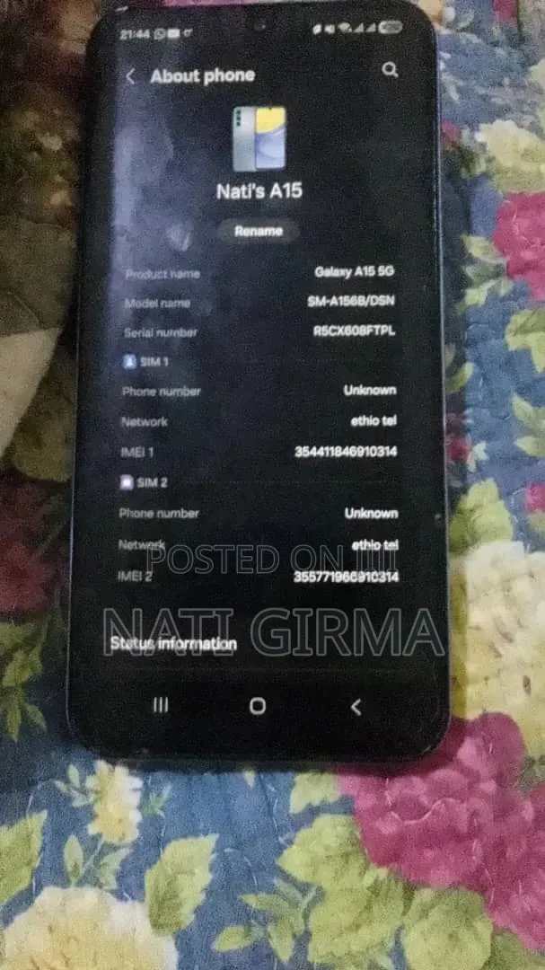 Samsung Galaxy A15 5G 128 GB Gray