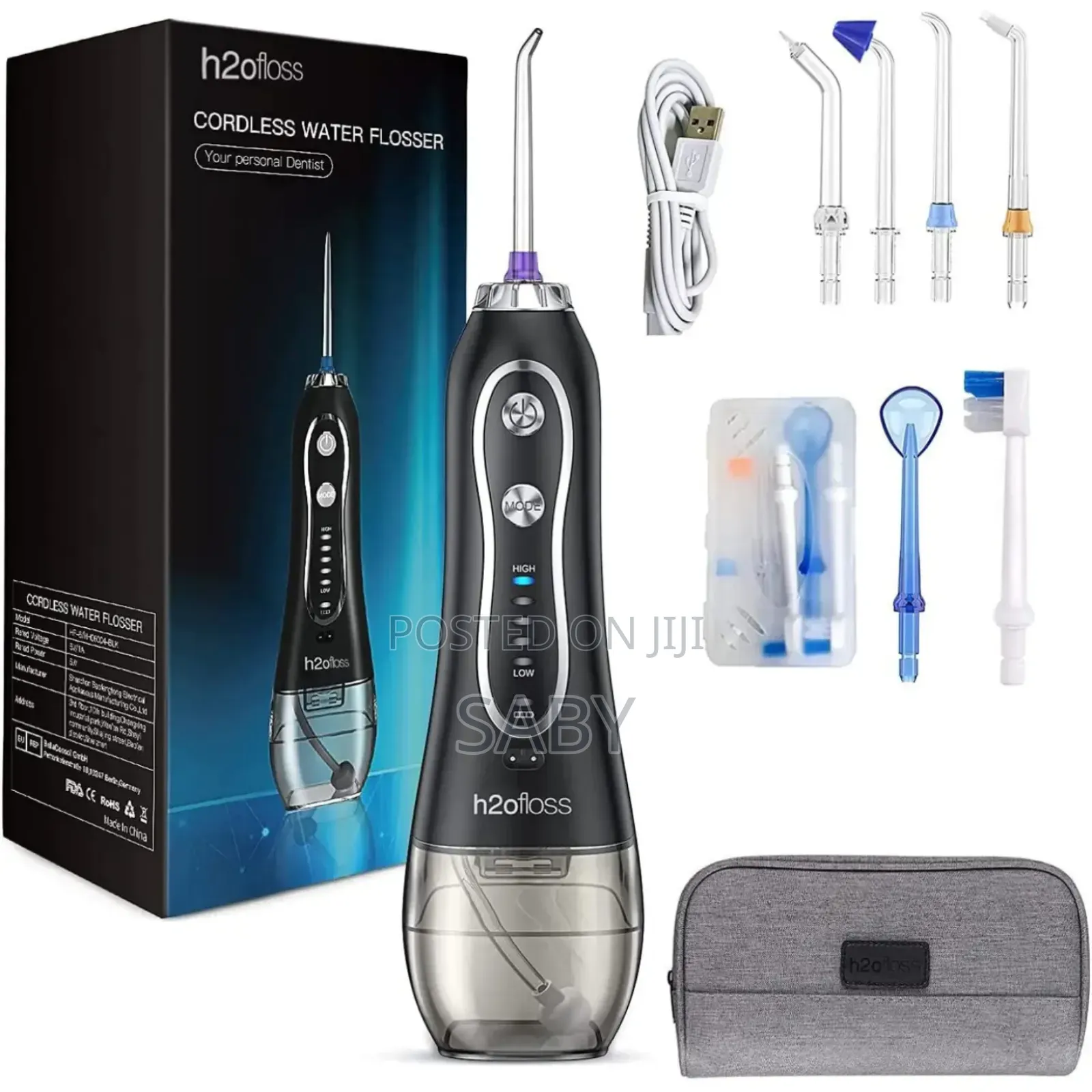 H2ofloss Hf-6 Portable Cordless Water Flosser Kit. [1, 2]