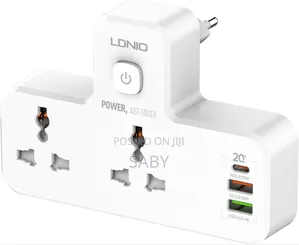 5-in-1 Power Socket With a 2500w Capacity.