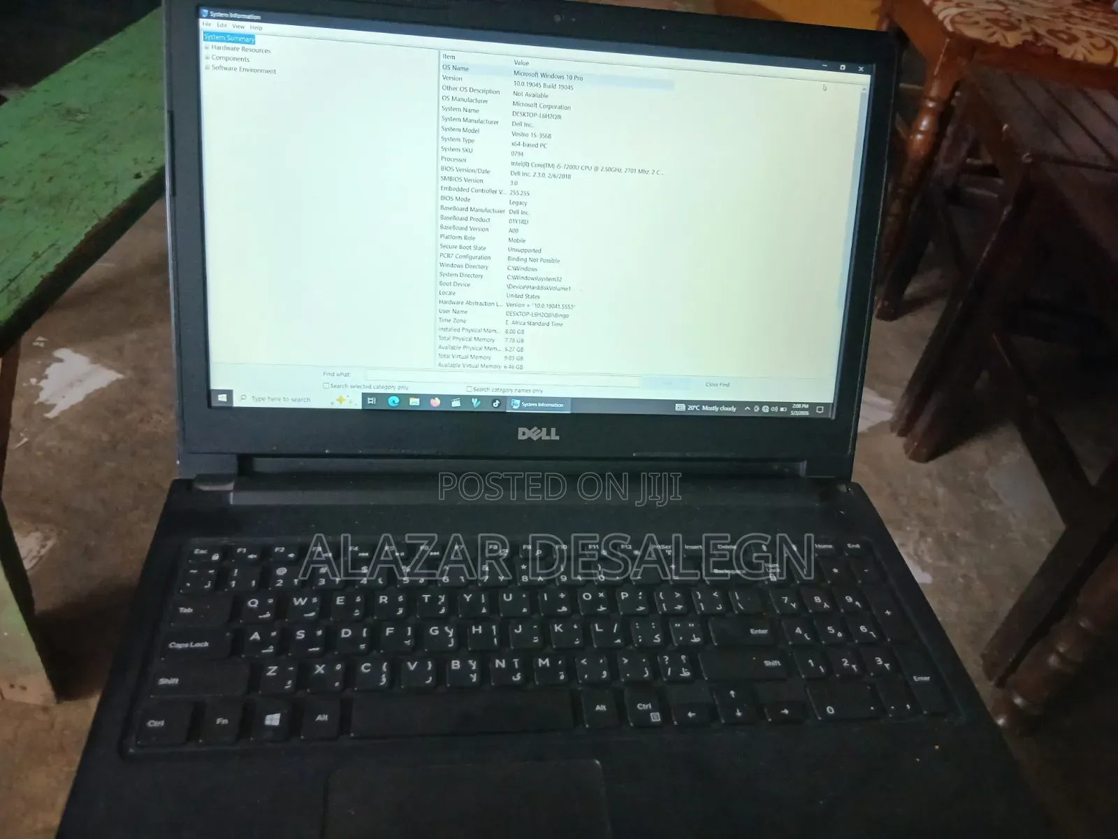 Laptop Dell Vostro 15 3568 8GB Intel Core 5 HDD 1T