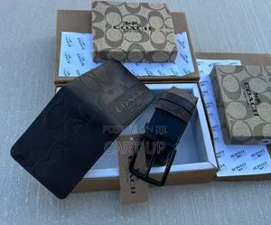 Coach Men's Belt and Wallet Combo