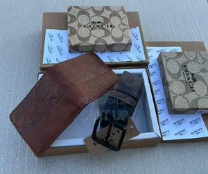 Coach Men's Belt and Wallet Combo