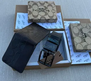 Coach Men's Belt and Wallet Combo