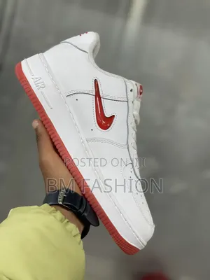 Nike Air Force 1 Low "White/University Red" Jewel